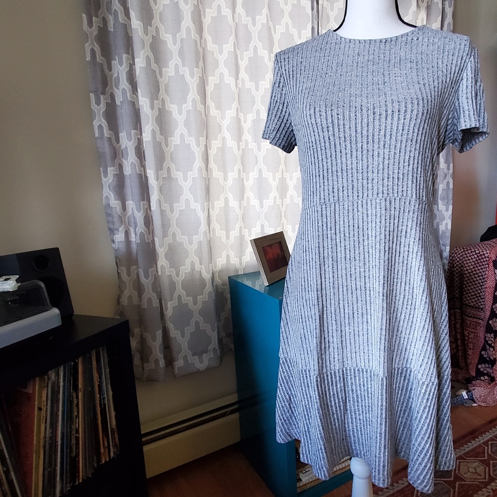 GAP Ribbed Softspun Fit and Flare Dress